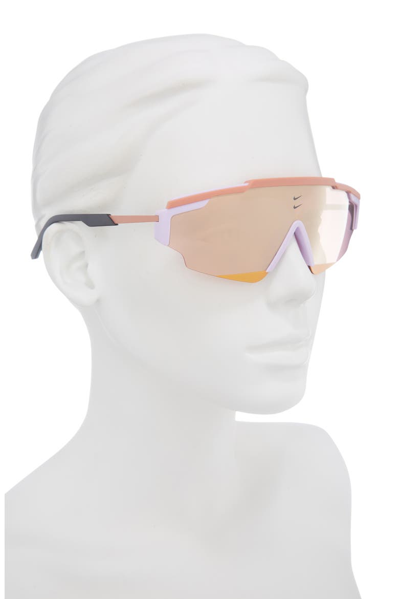Marquee Edge 64mm Oversize Shield Sunglasses, Alternate, color, LILAC BLOOM / ROSE GOLD