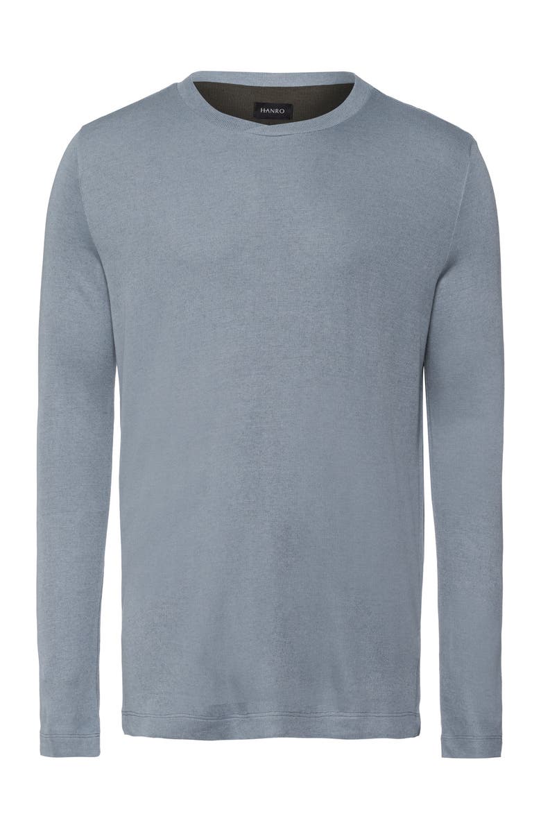 Hanro Woolen Comfort Tencel And Cashmere Top, Main, color, Cliff Grey