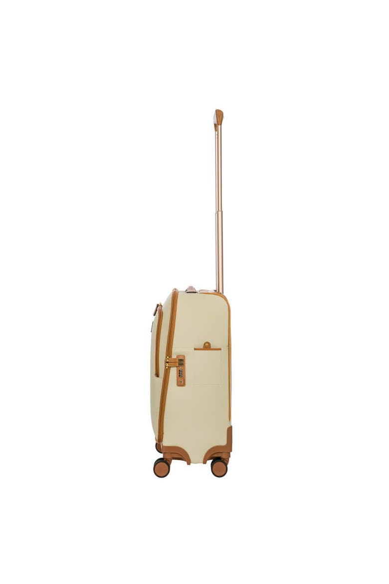 Firenze Softside 21" Carry On Compound Spinner Luggage, Alternate, color, Cream