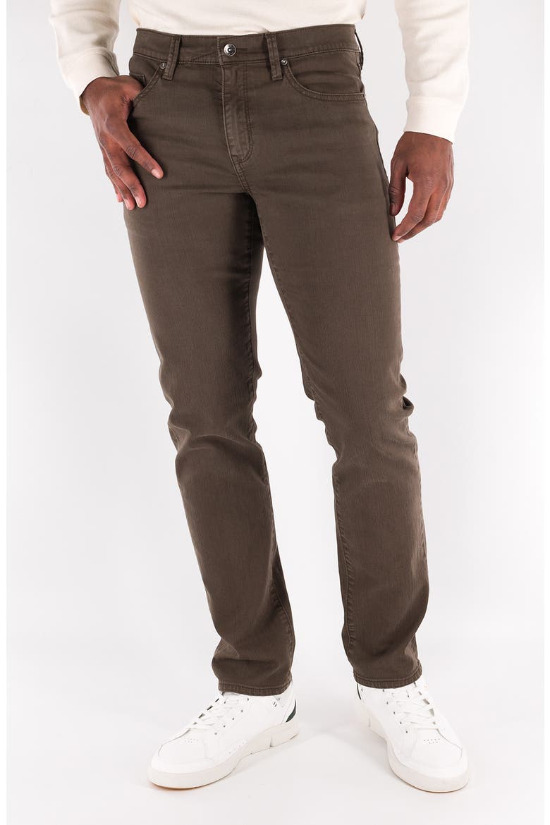 Slim Fit Jeans, Main, color, DK BROWN