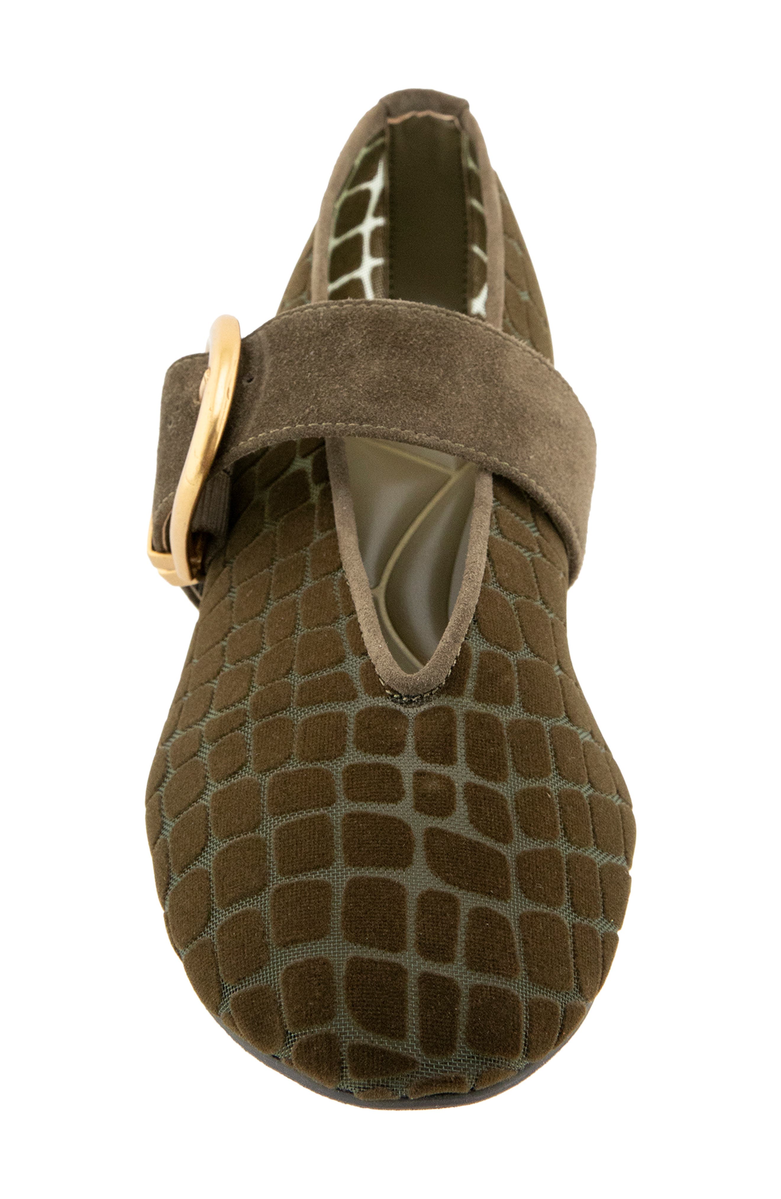 Tamarra Mary Jane Flat, Alternate, color, OLIVE MESH