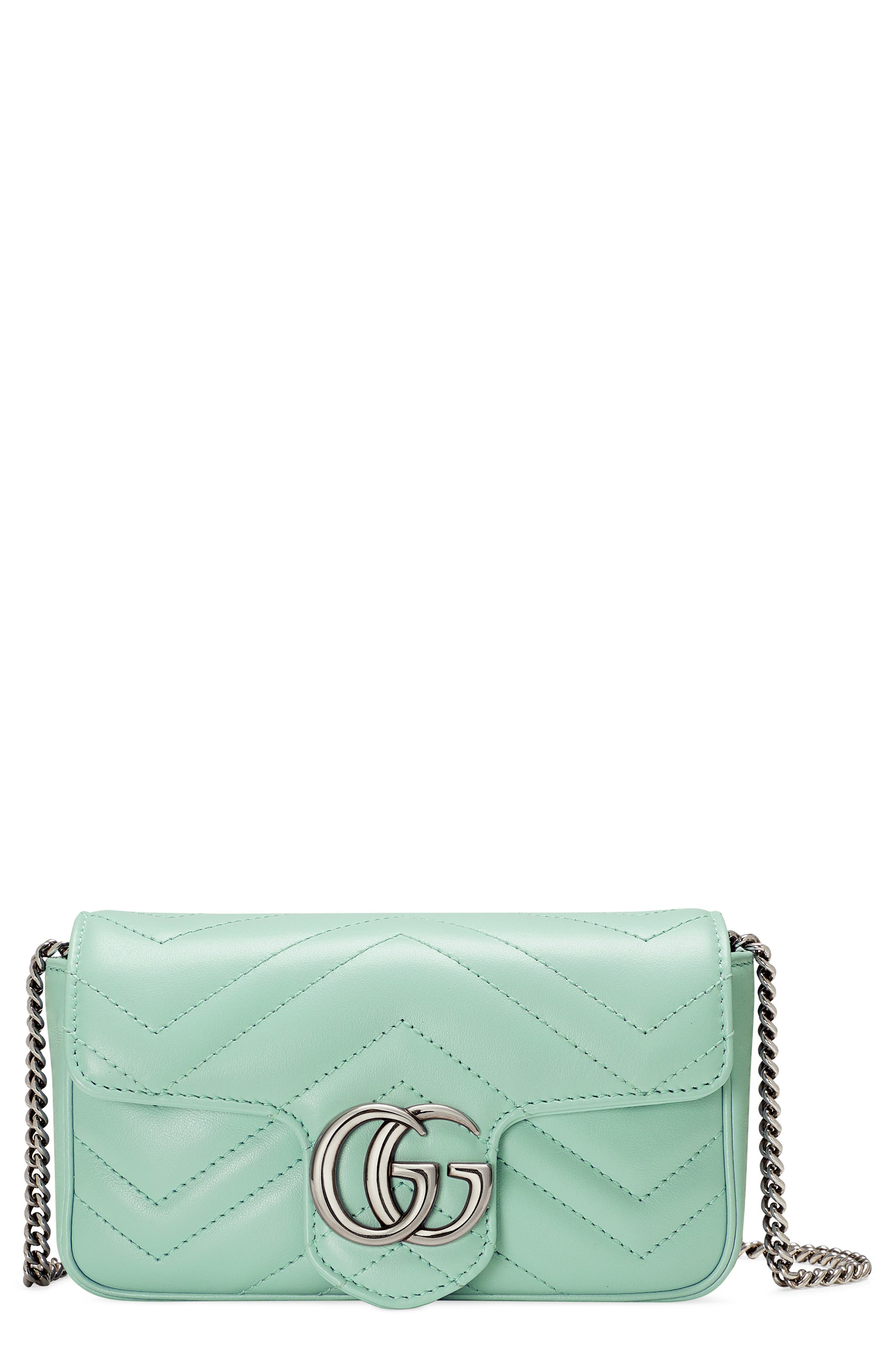 Gucci Super Mini GG Matelassé Leather Crossbody Bag, Main, color, 