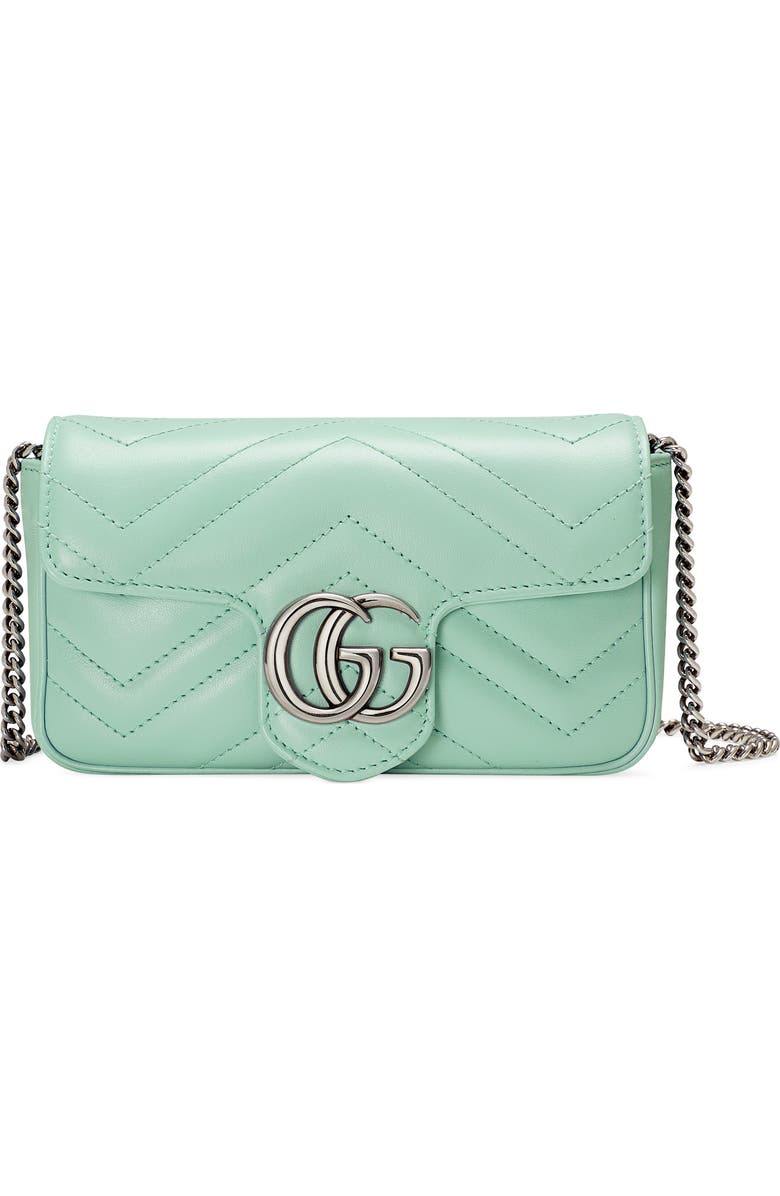 Gucci Super Mini GG Matelassé Leather Crossbody Bag, Main, color,