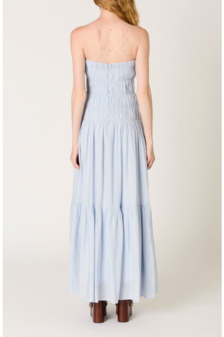 Rocio Shirred Strapless Tiered Maxi Dress, Alternate, color, AIR