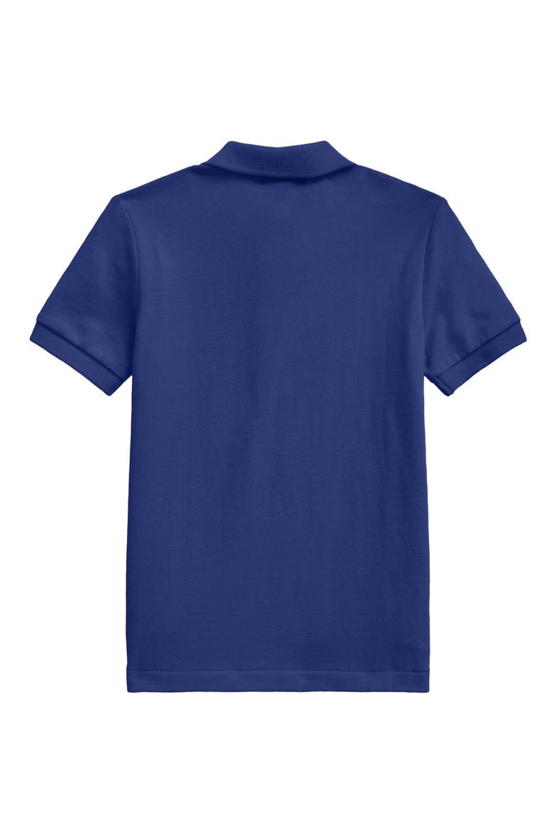 Kids' Cotton Piquè Polo, Alternate, color, BLUE