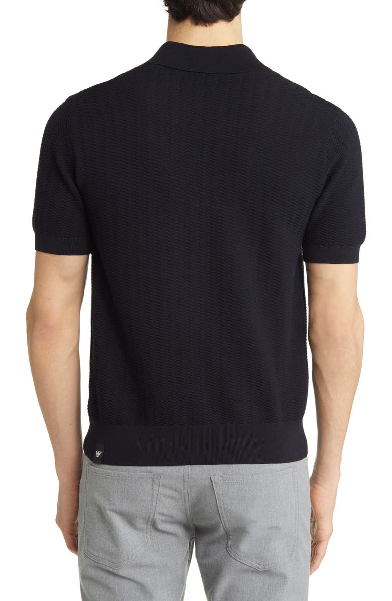 Emporio Armani Textured Sweater Polo, Alternate, color, 