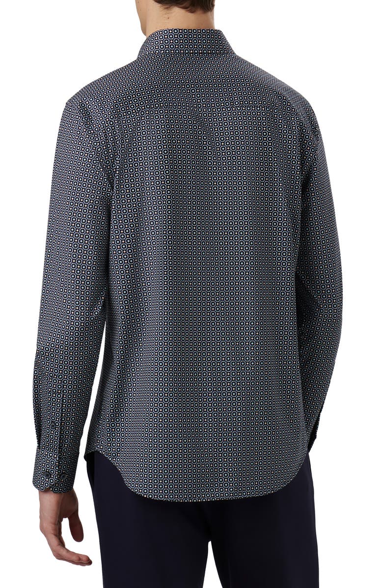 Bugatchi James OoohCotton<sup>®</sup> Medallion Print Button-Up Shirt, Alternate, color, 