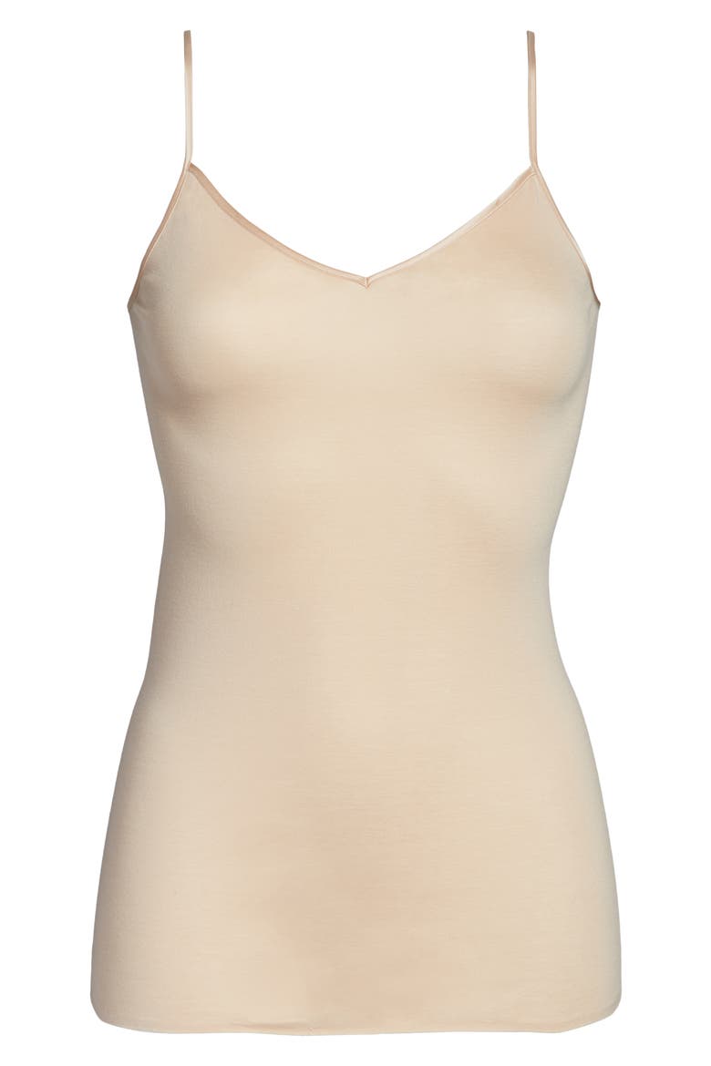 Cotton Seamless Spaghetti Camisole, Alternate, color, BEIGE