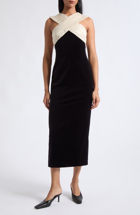 Florian Cotton Velvet Midi Dress