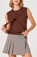ASTR the Label Scarf Tie Sleeveless Sweater