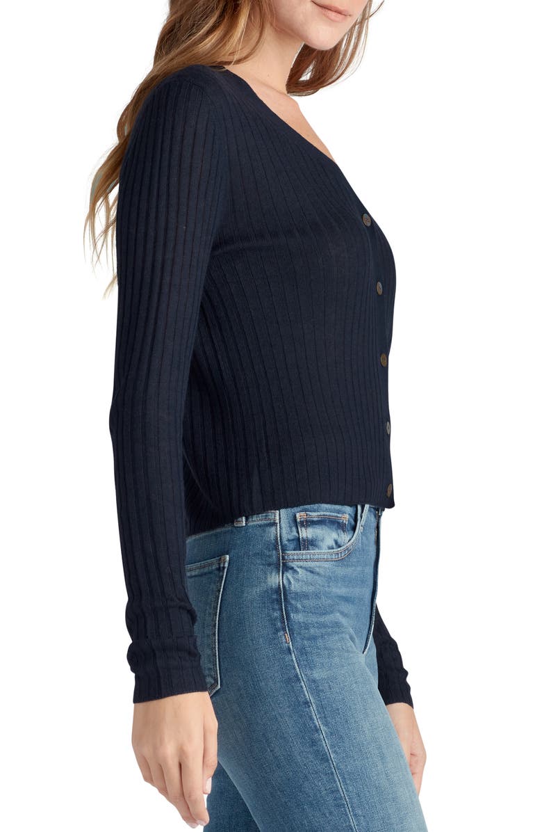 Joe's The Favorite Daughter Button-Up Cardigan, Alternate, color, Navy