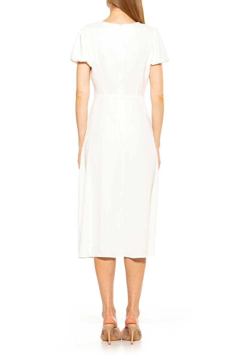Alexia Admor Gracie Sweetheart Slit Midi Dress, Alternate, color, Ivory White