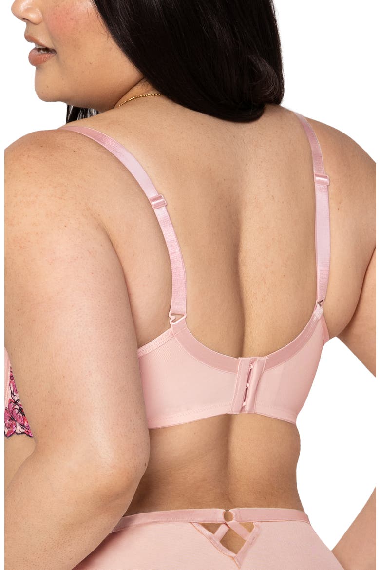 Floral Embroidered Balconette Bra, Alternate, color, BLUSHING ROSE