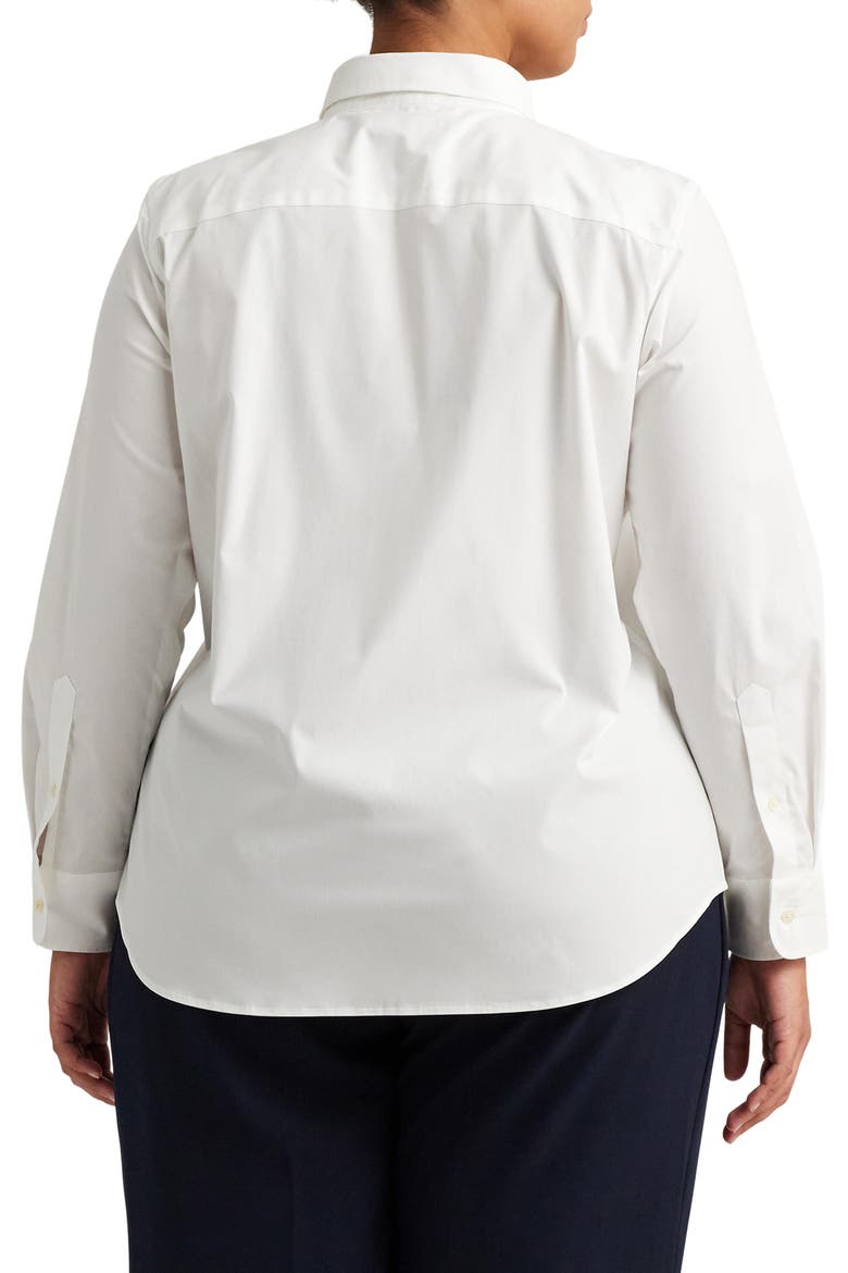 No-Iron Stretch Cotton Shirt, Alternate, color, WHITE