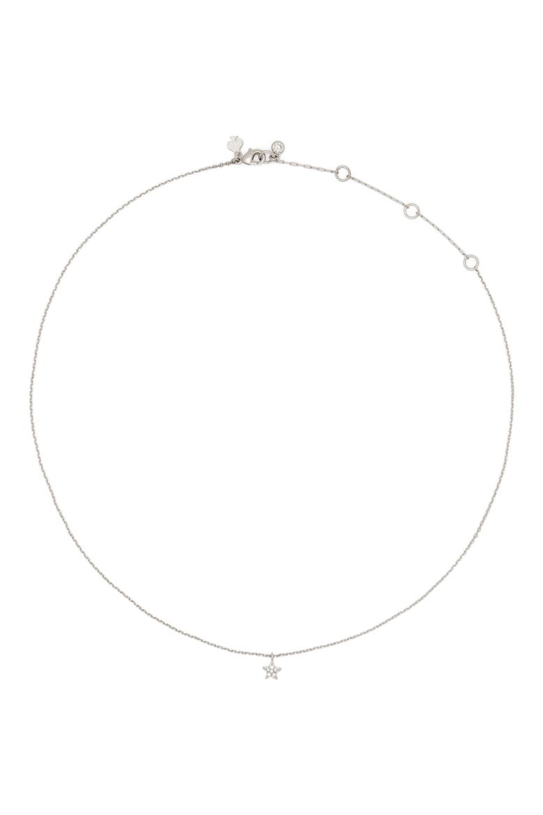 you're a gem mini pavé star pendant necklace, Alternate, color, CLEAR/ SILVER