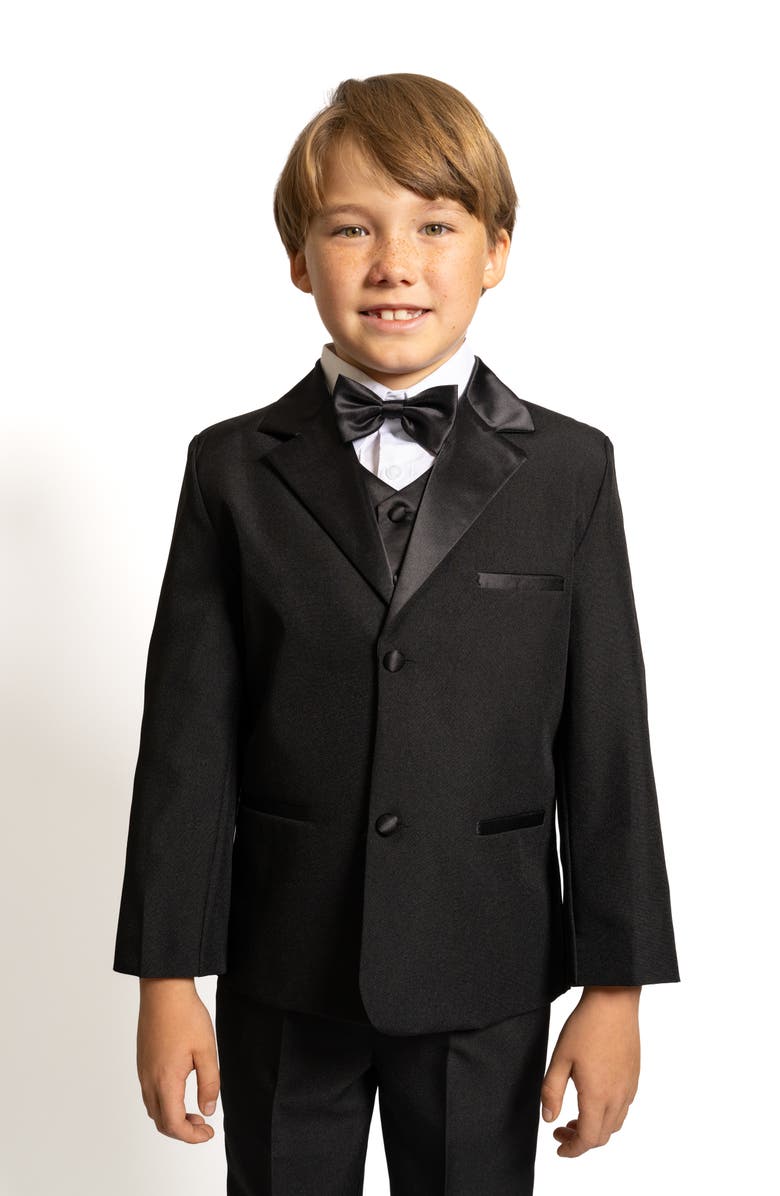 Peanut Butter Collection Kids' Bond 5-Piece Tuxedo, Alternate, color, Black