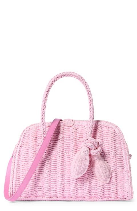 Le Petit Turismo Raffia Bowling Bag
