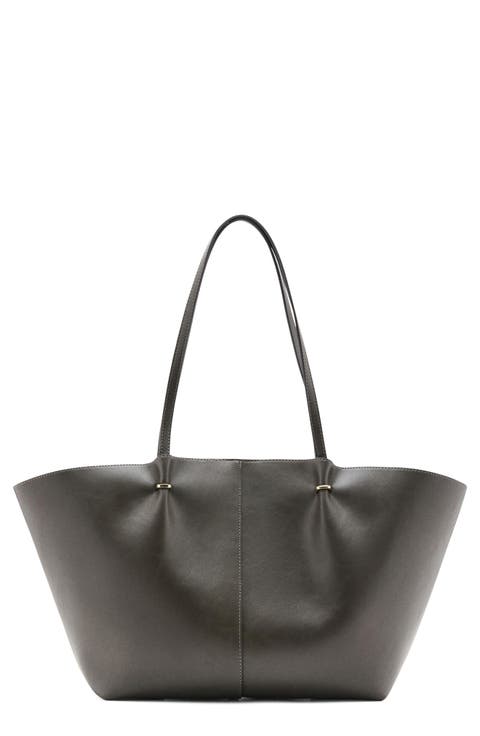 Faux Leather Shopper Bag