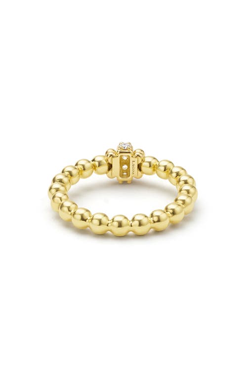 Lagos Caviar Diamond Stacking Ring In Gold