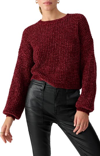 New Sanctuary Chenille Mock Neck Sweater. Size on sale XXL. Red