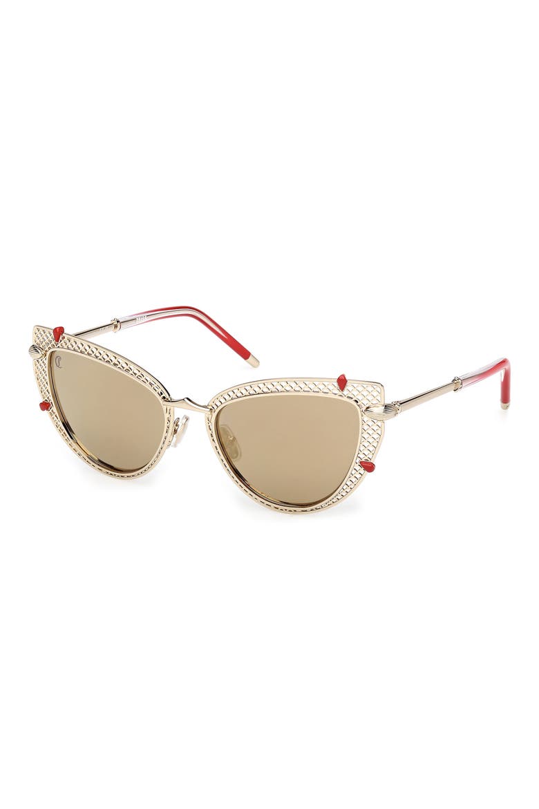 Dolly 54mm Cat Eye Sunglasses, Alternate, color, PALE GOLD / ZEISS BRONZE