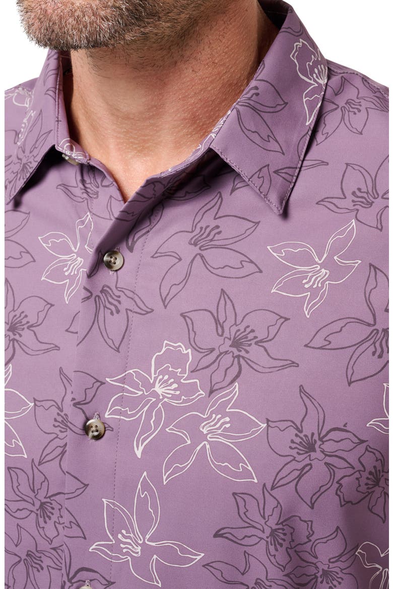 TechWoven Short Sleeve Button-Up Shirt, Alternate, color, MOONSCAPE