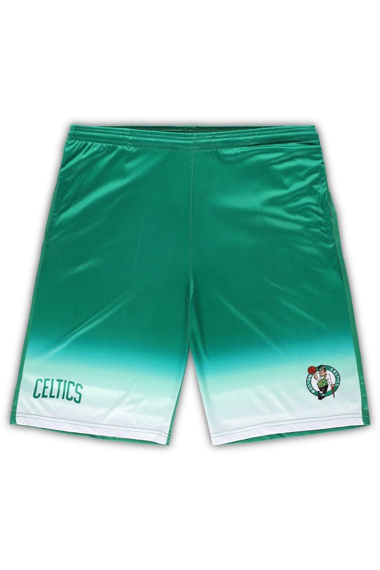 Men's Fanatics Branded Kelly Green Boston Celtics Big & Tall Fadeaway Shorts, Main, color, Kelly Green
