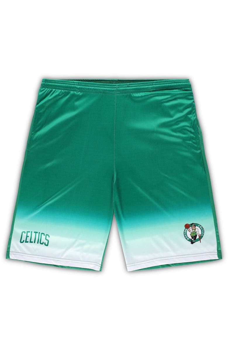 FANATICS Men's Fanatics Branded Kelly Green Boston Celtics Big & Tall Fadeaway Shorts, Main, color, Kelly Green