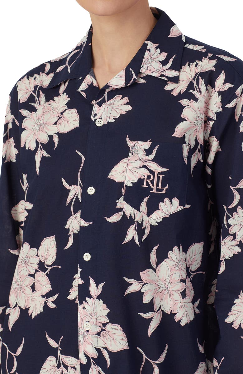 Lauren Ralph Lauren Floral Print Sleep Shirt, Alternate, color, 