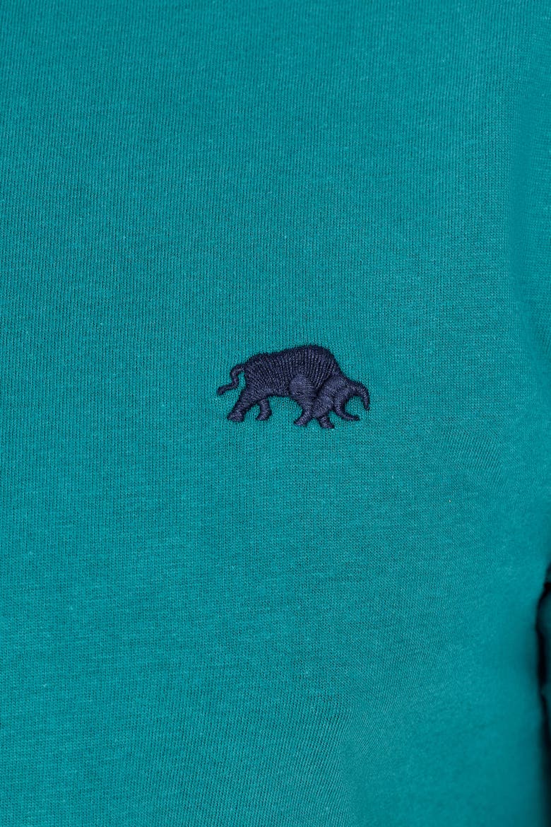 YFC Bull Horns Back Print T-Shirt, Alternate, color, Teal