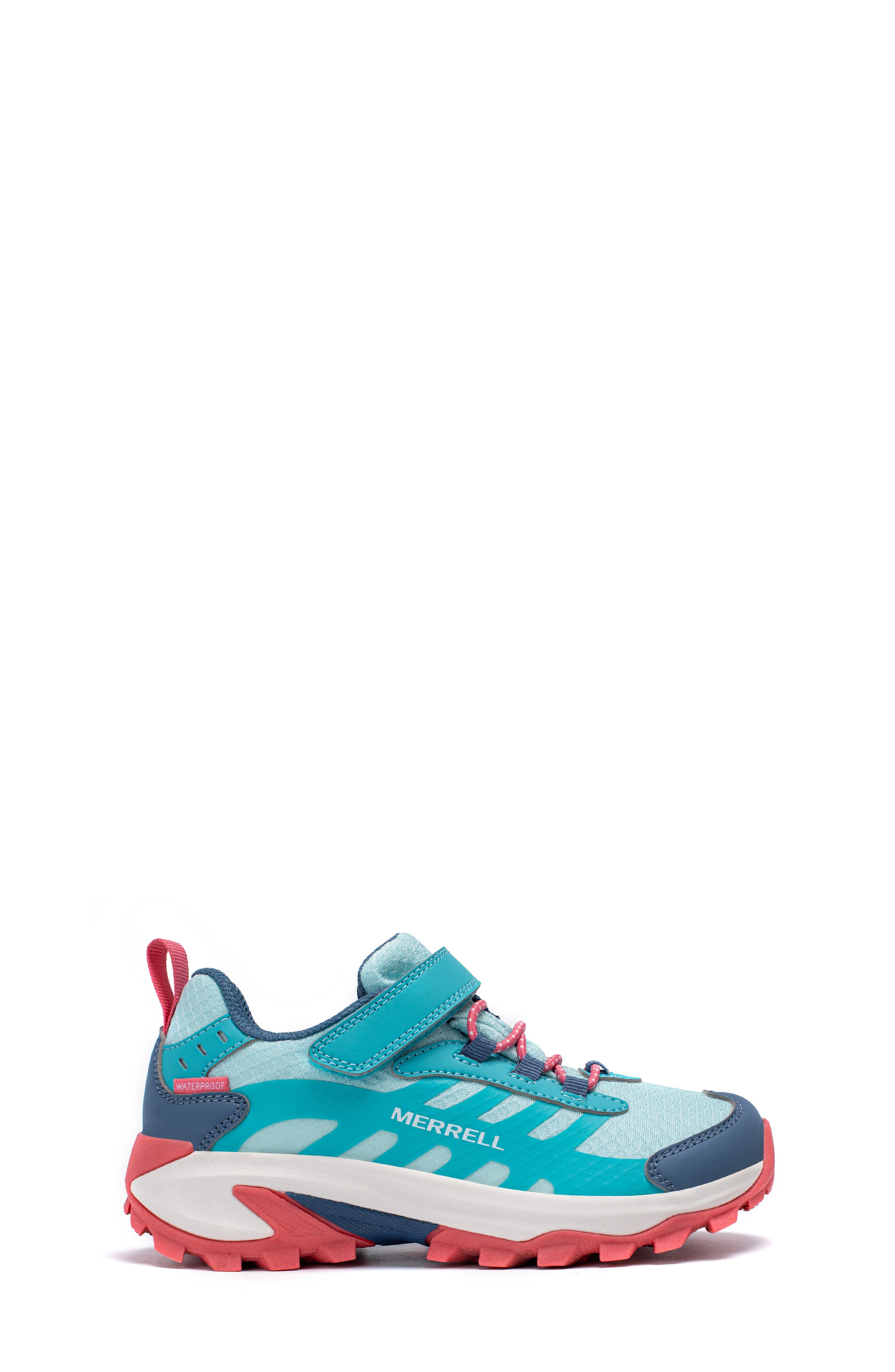 Kids' Moab Speed 2 Waterproof Hiking Shoe, Alternate, color, TURQUOISE/ CORAL