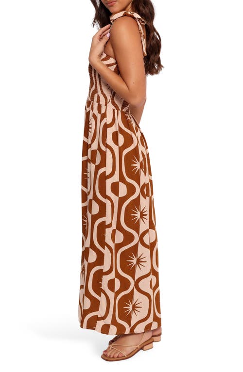 Petal And Pup Petal & Pup Ginelle Smocked Bodice Jumpsuit In Brown