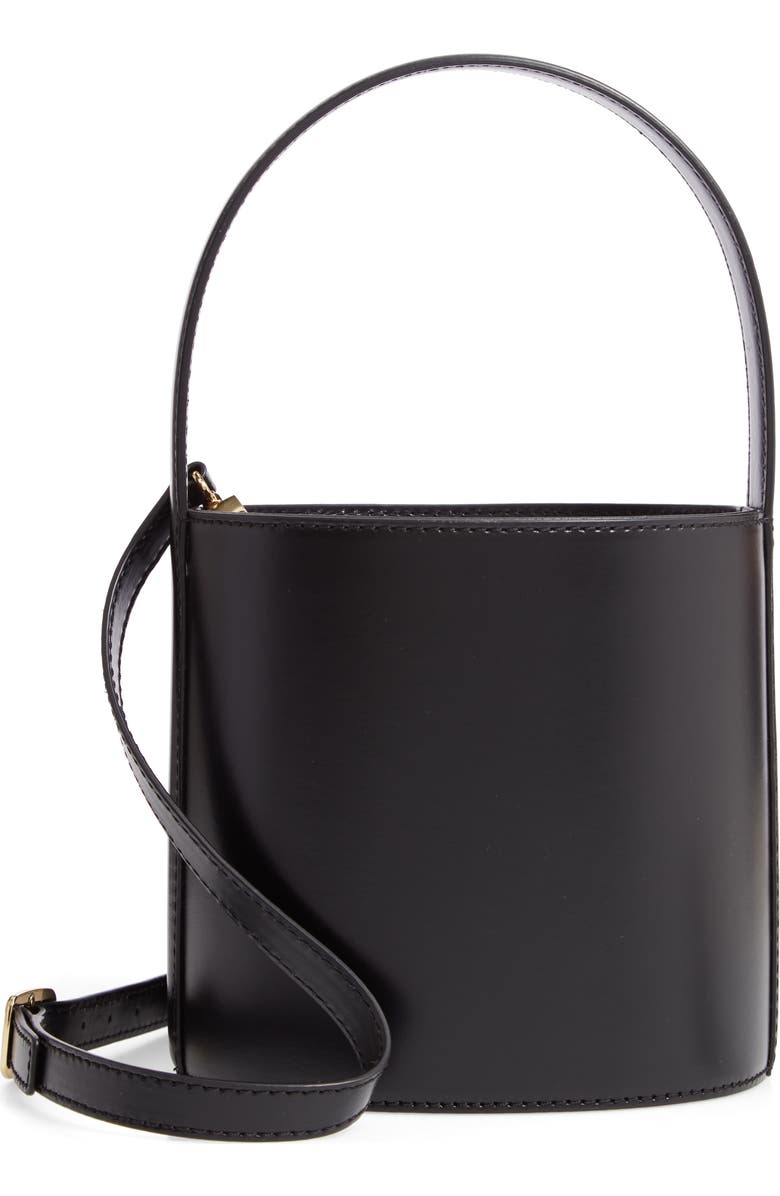 STAUD Bissett Leather Bucket Bag, Main, color,