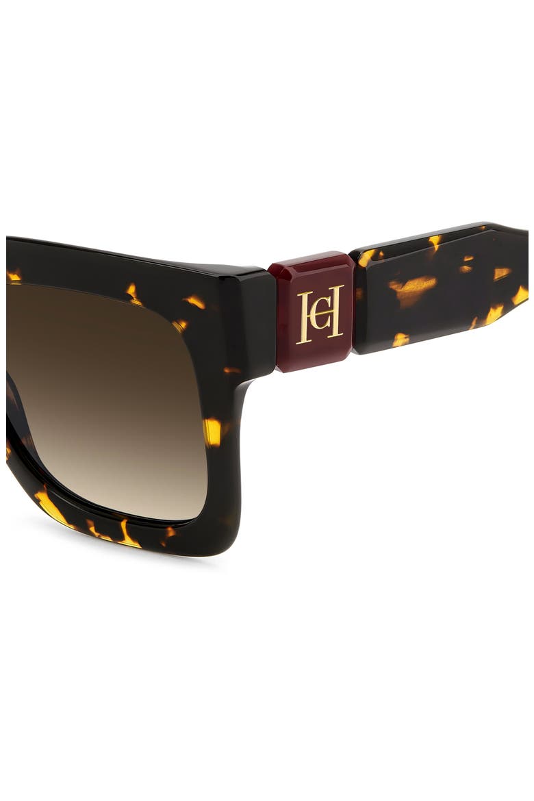 Her 52mm Gradient Square Sunglasses, Alternate, color, HAVANA/ BROWN SF