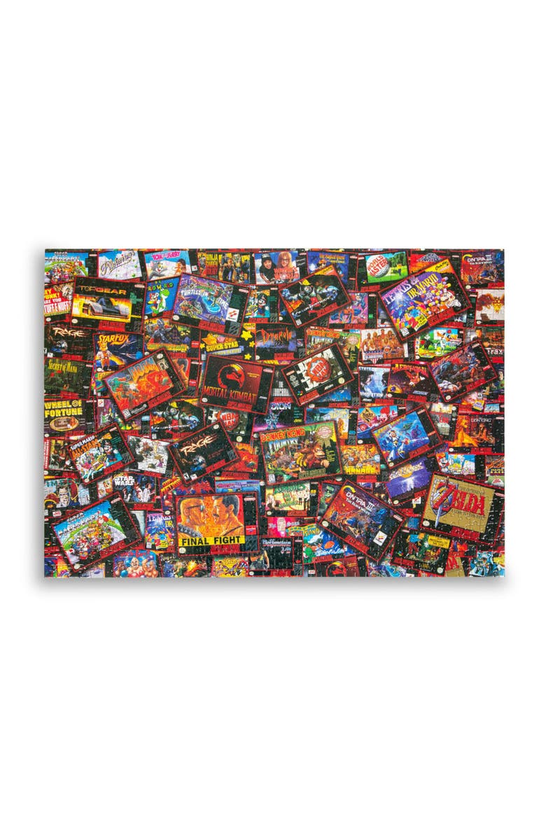Super Never Ending Showdowns Retro Video Games 1000-Piece Jigsaw Puzzle, Alternate, color, Red