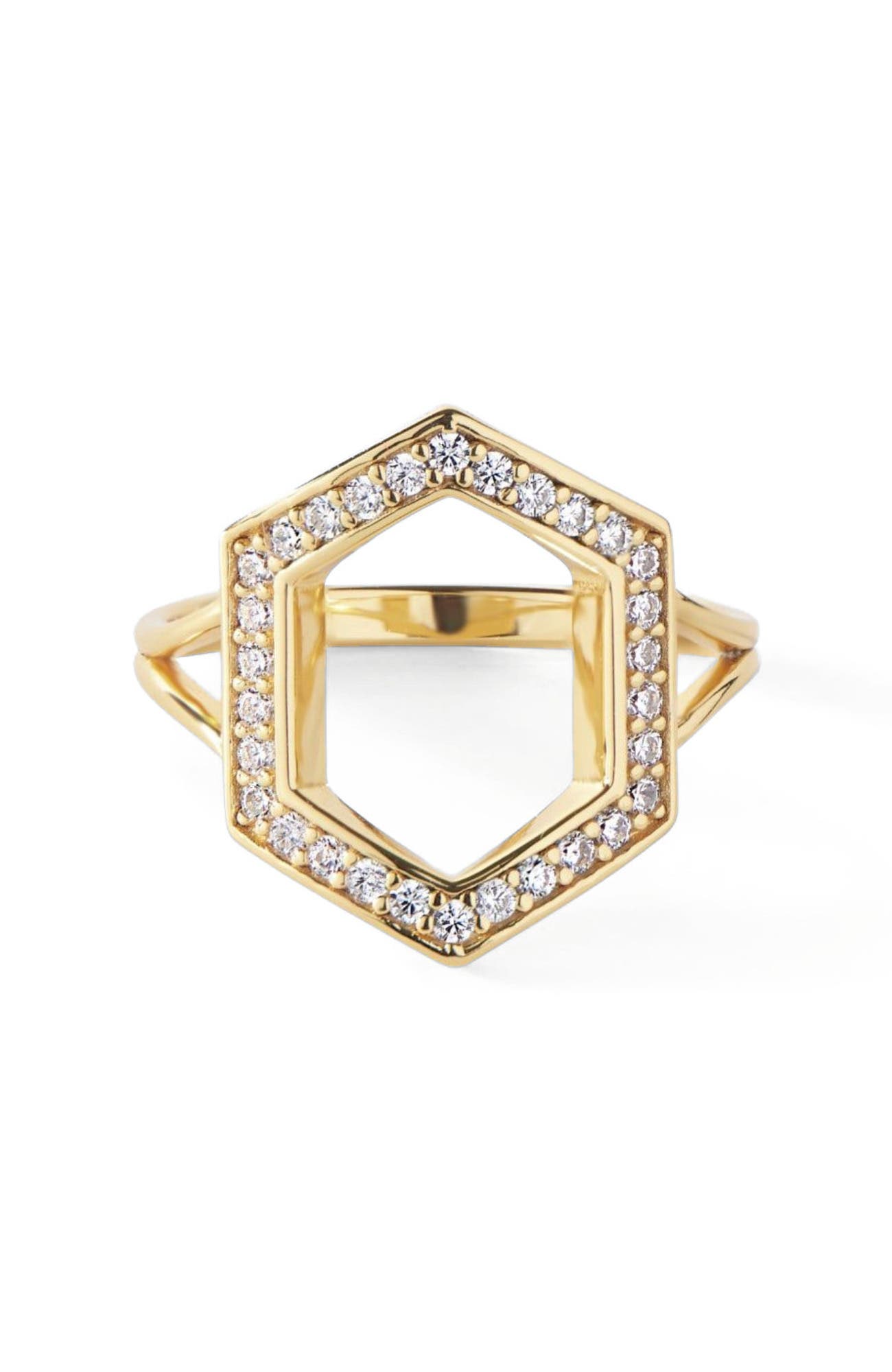 Gold/White CZ