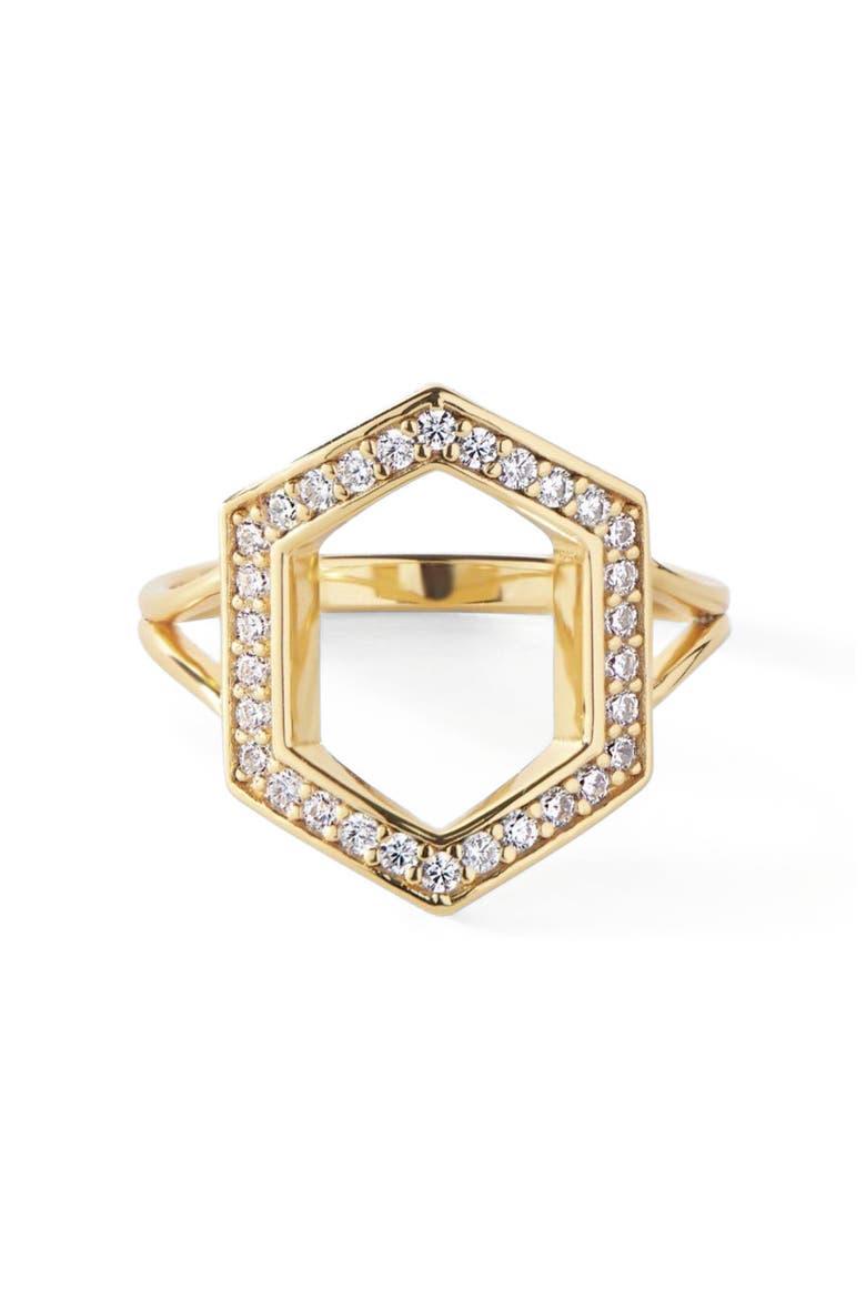 The Donna Ring, Main, color, Gold/White CZ