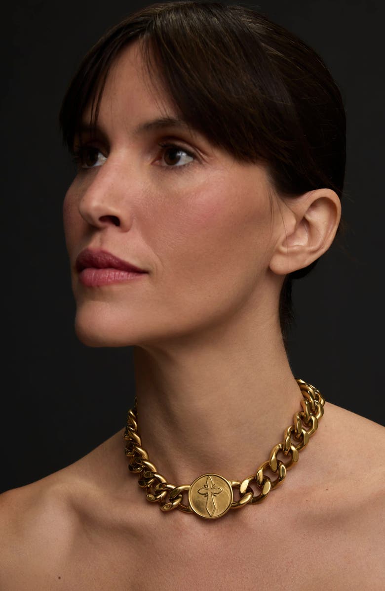 st. Moran Apostle Cross Necklace, Alternate, color, 