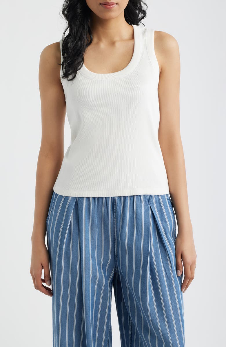 CITY BLUES Square Neck Tank, Main, color, White