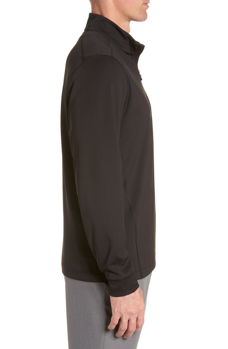 Cutter & Buck Traverse Stretch Quarter Zip Pullover, Alternate, color, Black