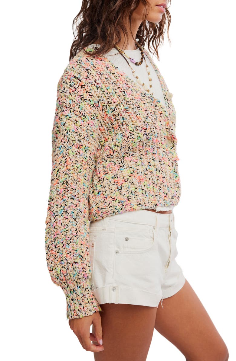 Free People Flea Market Crop Cardigan, Alternate, color, 