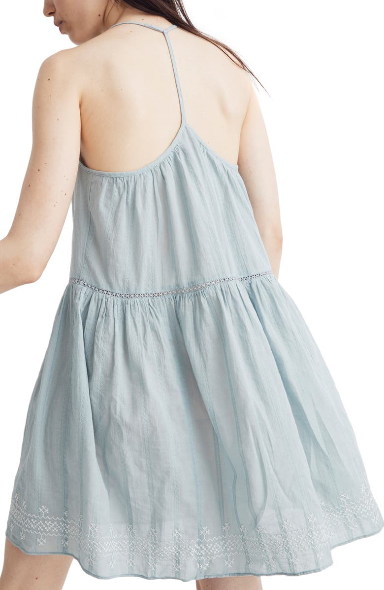 Madewell Embroidered Racerback Cover-Up Dress, Alternate, color, 
