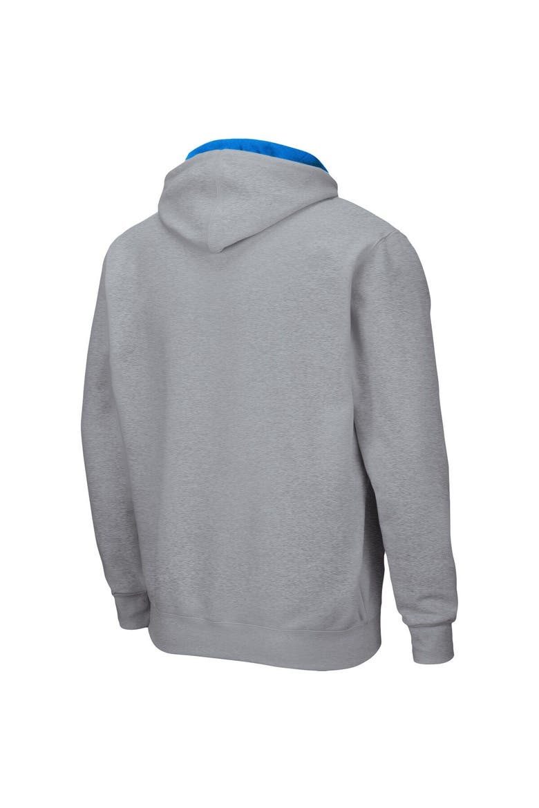 Men's Colosseum Heathered Gray UCLA Bruins Arch & Logo 3.0 Full-Zip Hoodie, Alternate, color, Heather Gray
