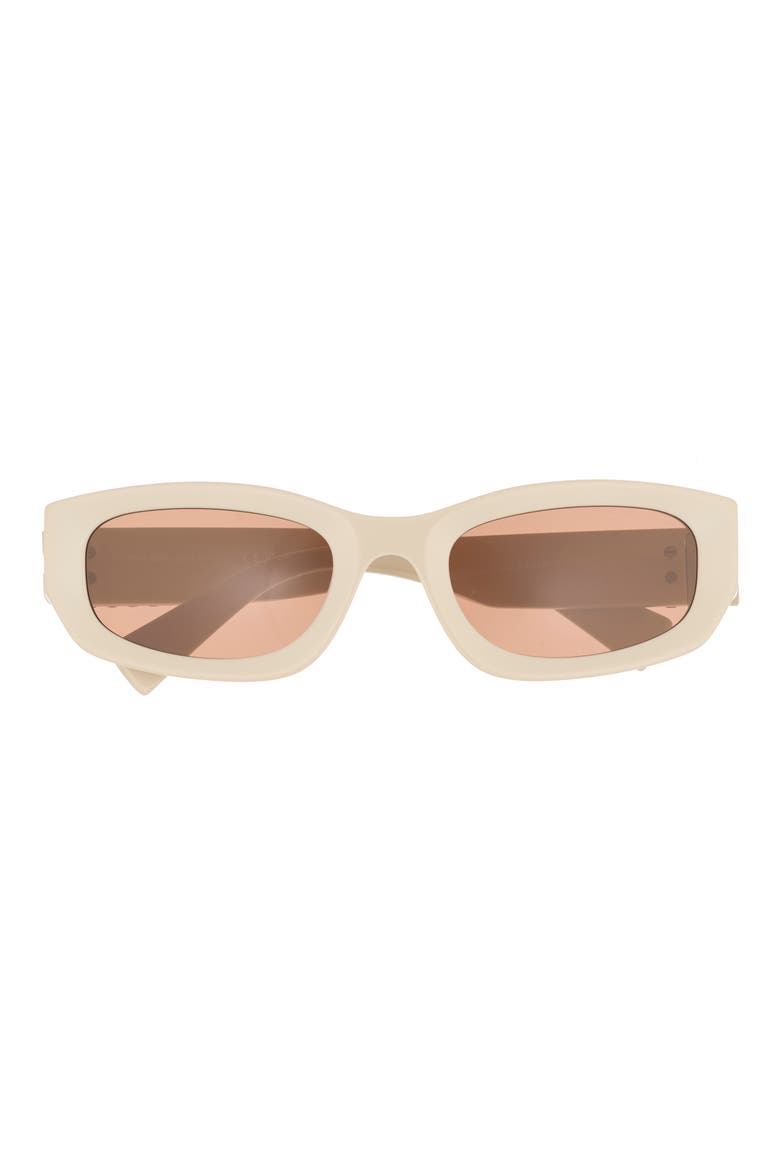 53mm Irregular Sunglasses, Main, color, MILK / BROWN