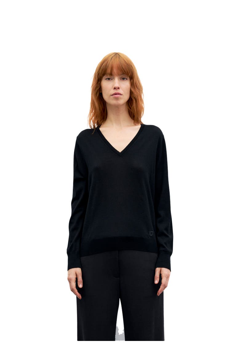 Rachel Merino Wool Sweater, Main, color, Black