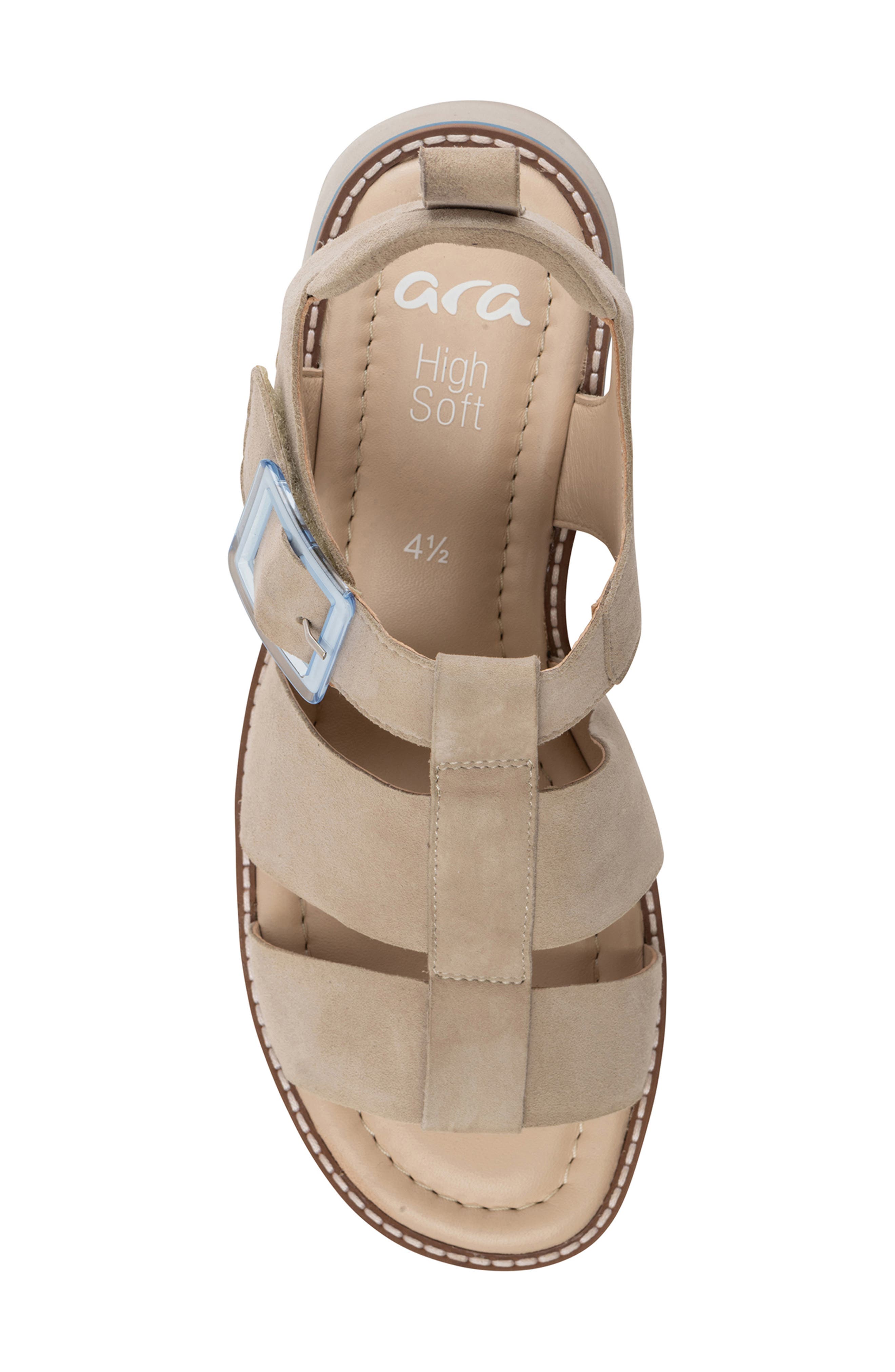 ara Palm Sandal, Alternate, color, Sand Kid Suede