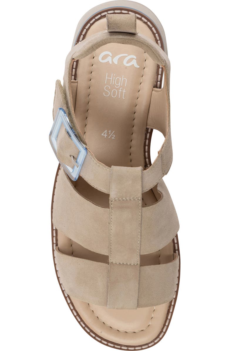ara Palm Sandal, Alternate, color, Sand Kid Suede