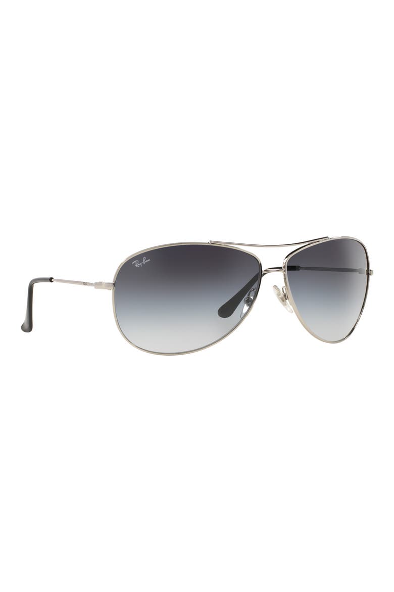 63mm Aviator Sunglasses, Alternate, color, GRAD SMOKE