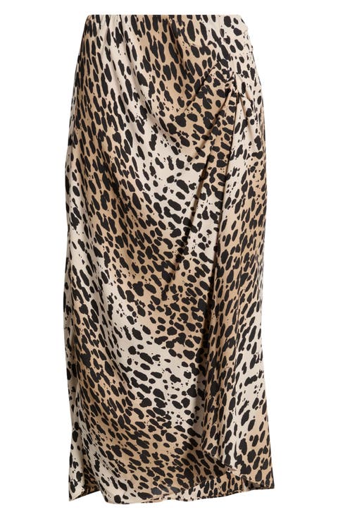 Ruched Side Midi Skirt