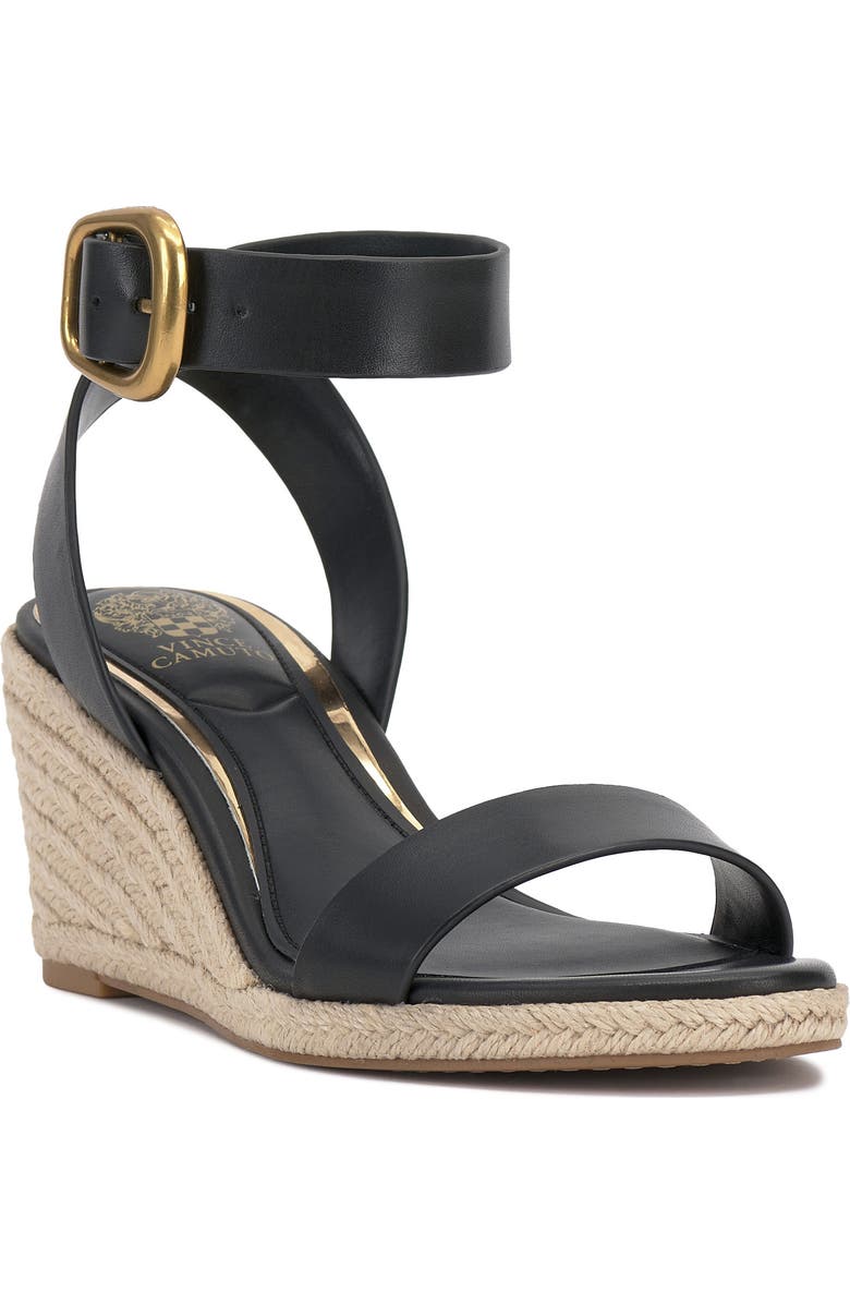 Vince Camuto Felia Wedge Sandal, Main, color, Black